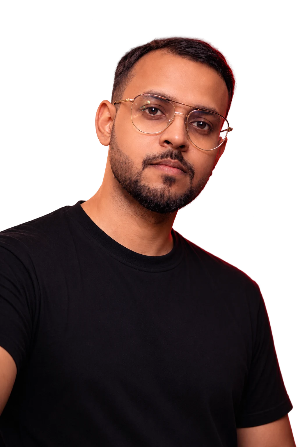 Sunil Kumar in glasses and a black T-shirt
